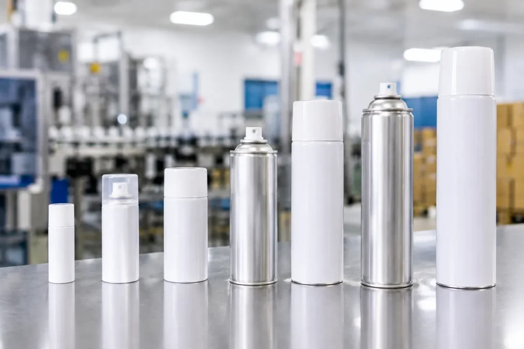 Different aerosol can sizes affecting private label MOQ