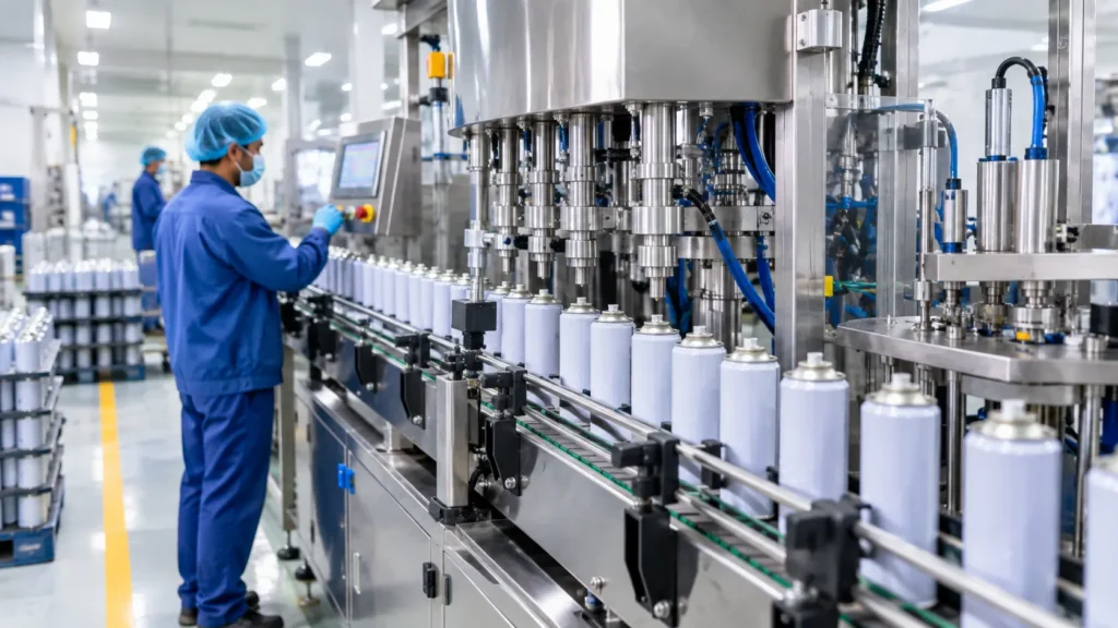Private label aerosol manufacturing line in the UAE