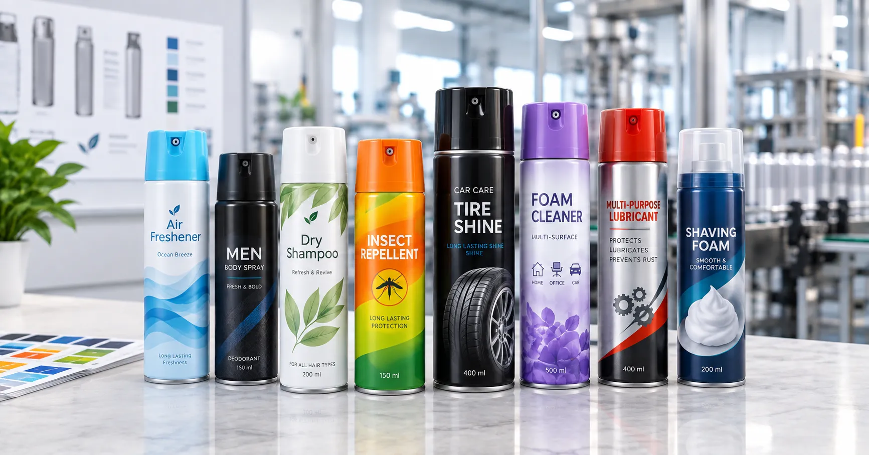 Ready-made aerosol formulas with custom brand labels for private label orders